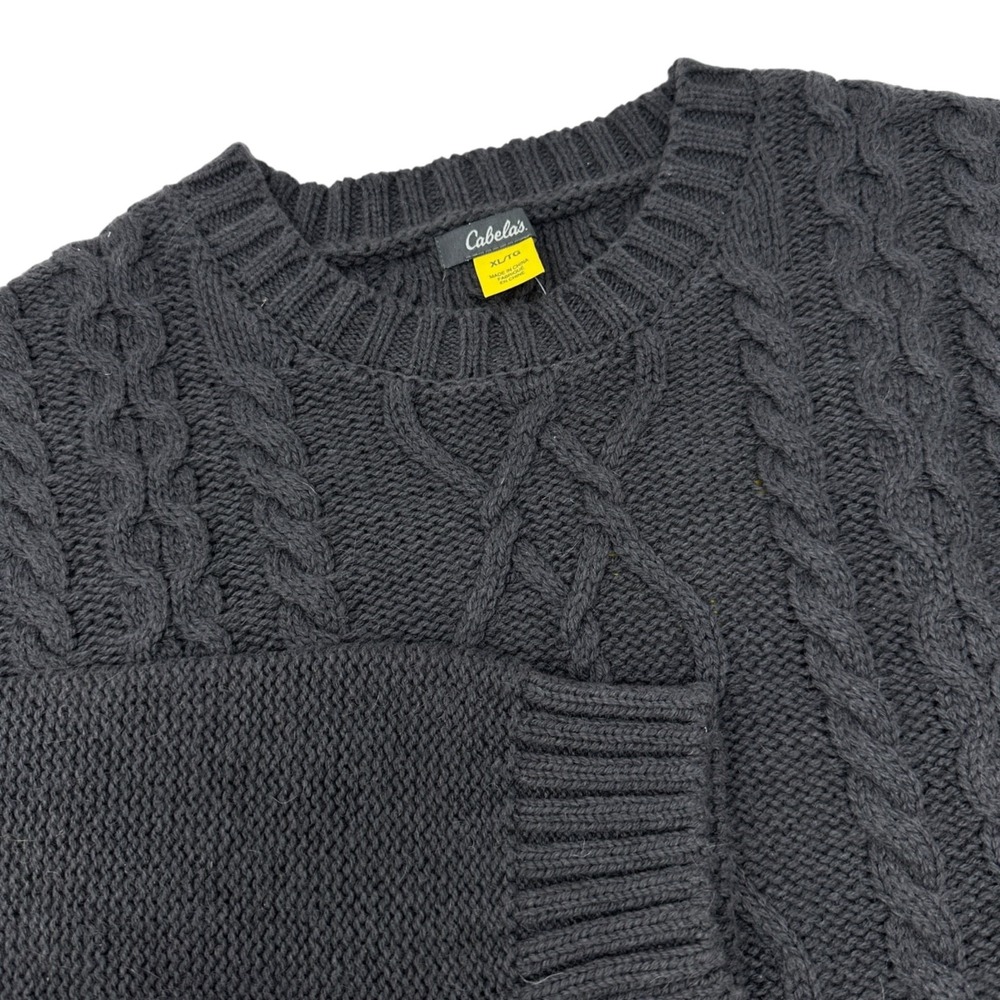 CABELA'S NWT Granite Chunky Cable‎ Knit Fisherman Cotton Wool Blend XL [$69.99]